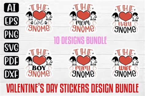 Valentines Day Stickers Design Bundle Graphic By Handmade Craft 2