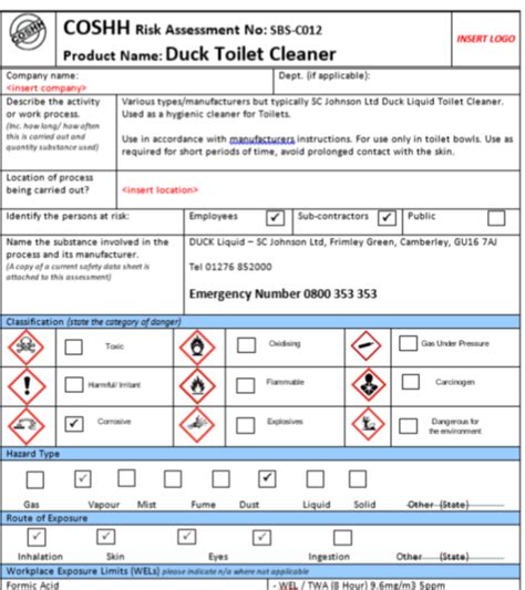 Stc Toilet Cleaner Safety Data Sheet At Clyde Bennett Blog