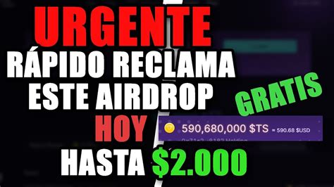 🔥🚀 Urgente Reclama Este Airdrop Gratuito Hoy De Hasta 2000 Airdrio Cripto Youtube