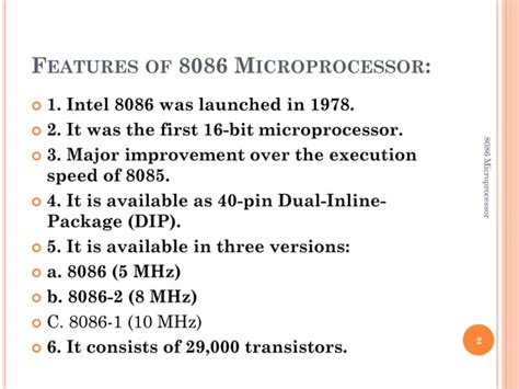 8086 Microprocessor Ppt