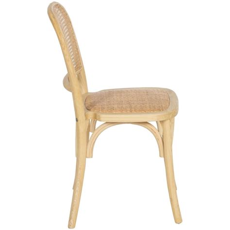 Chaise Bistro En Bois D Orme Naturel Rotin Tallia