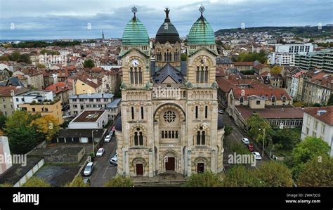 Drone Photo Basilique Du Sacre Coeur De Nancy France Hi Res Stock