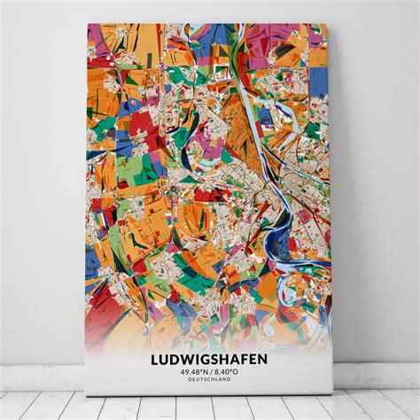 Leinwand Ludwigshafen Im Stil Kandinsky Urbanmapdesign