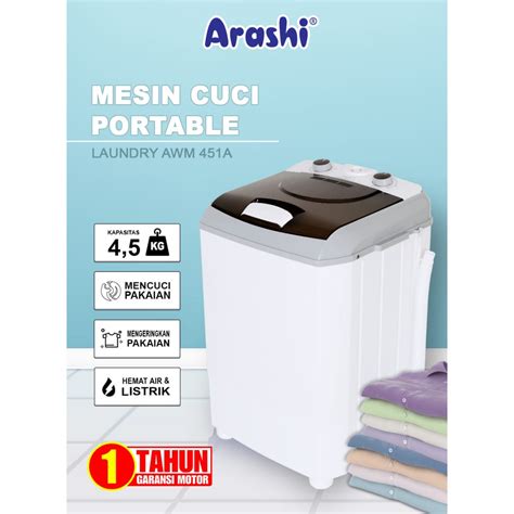 Jual Mesin Cuci Portable Laundry AWM 451A Kapasitas 4 5kg Indonesia