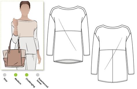 Melinda Knit Tunic Sewing Pattern – Casual Patterns – Style Arc