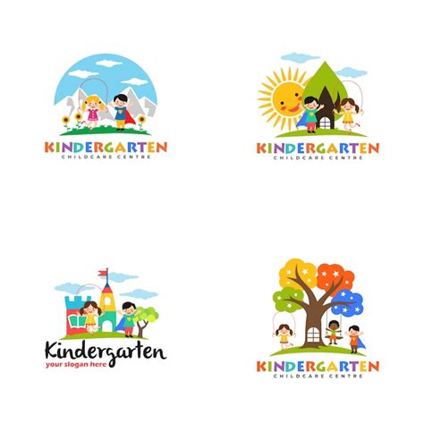 Kindergarten Logo Template Vector Premium Download