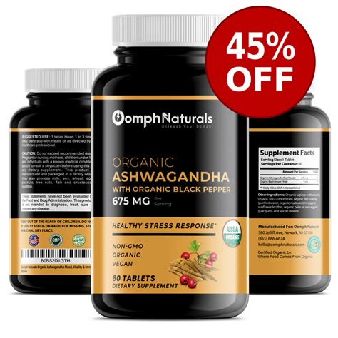 Ashwagandha Capsules Special Offer Oomph Naturals