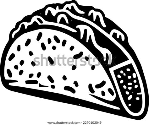 Taco Food Isolated Vintage Drawing Vector Stock Vector (Royalty Free ...