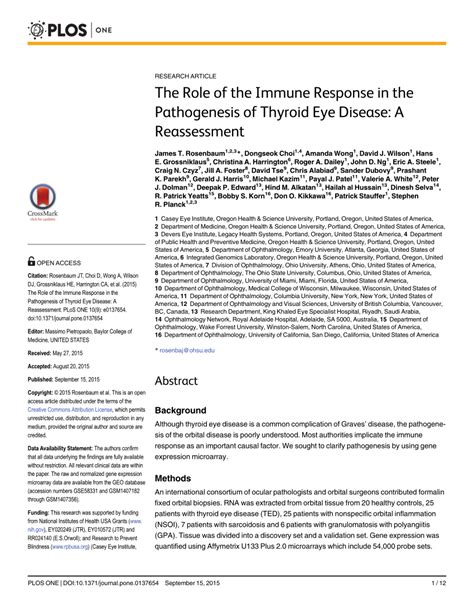 Pdf The Role Of The Immune Response In The Pathogenesis Of Thyroid