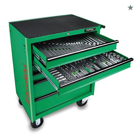 W Drawer Mobile Tool Trolley Pcs Mechanical Tool Set Toptul