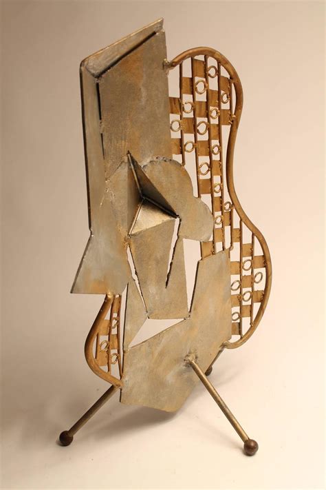 Cubist Steel Sculpture In The Style Of Pablo Picasso 1960s For Sale At