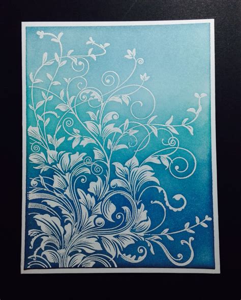 Love This One A Blue Hero Arts Leafy Vine Stamp Card Card Making