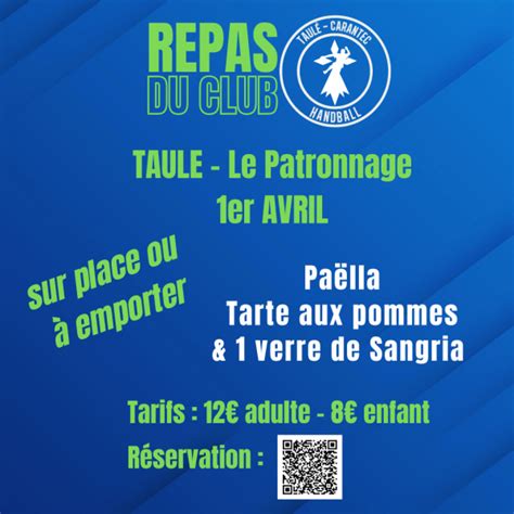 Repas Du Club Le Er Avril Taul Taule Carantec Handball