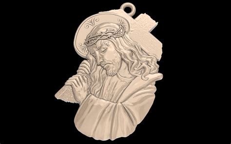 Fichier Stl Gratuit J Sus Avec Une Croix Pendentif M Daillon Bijoux