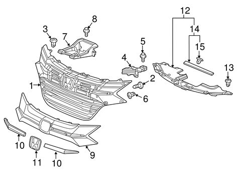 Genuine Honda Beam L Front Grille Side Upper 71152 T7A 000 EBay