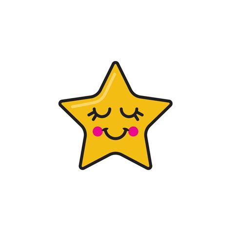 Star cartoon vector clipart. kawaii Star emoji cartoon. Set of star ...