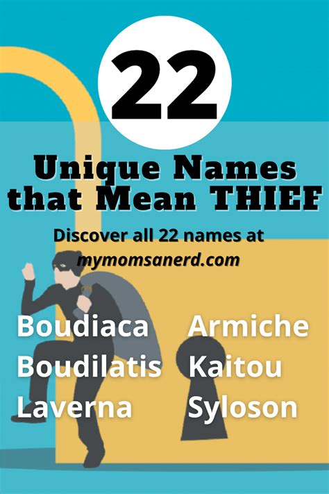 Names That Mean Thief (22 Sly Ideas for Boys and Girls) • My Mom's a Nerd