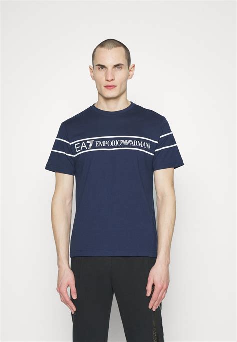 Ea7 Emporio Armani Train T Shirt Print Dark Blue Dunkelblau