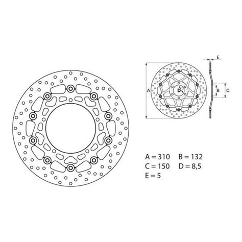 Disque De Frein Brembo Brembo Serie Oro Rond Flottant 78B40860 Au