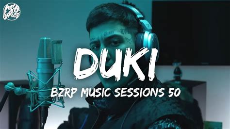 DUKI BZRP Music Sessions 50 Letra Lyrics YouTube