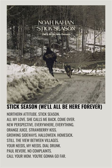 noah kahan - stick season (we’ll all be here forever) | Music poster ...