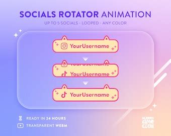 Custom Social Media 3D Rotator Animation Lower Thirds Follow Etsy UK