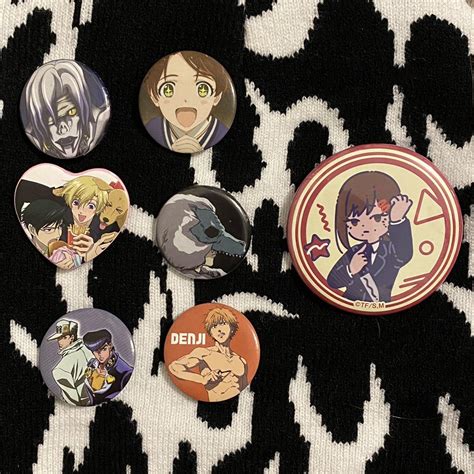 Anime Pins Pack Pack Of 7 Pins Featuring Depop