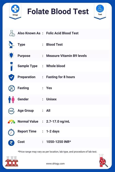 Folate Blood Test: Meaning, Price, Procedure & Results - Drlogy