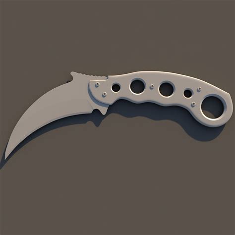 Knife KARAMBIT for 3D print 3D Model $5 - .3ds .stl .c4d .fbx .max .obj - Free3D