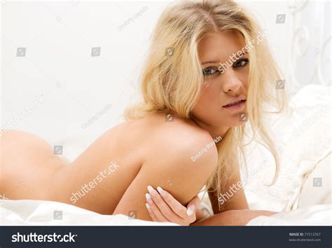 Naked Beautiful Woman Lying On Bed Stock Photo 77513767 Shutterstock