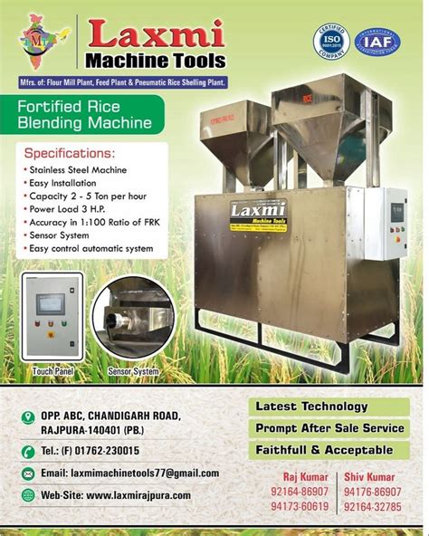 Stainless Steel Fortified Rice Blending Machine Automation Grade