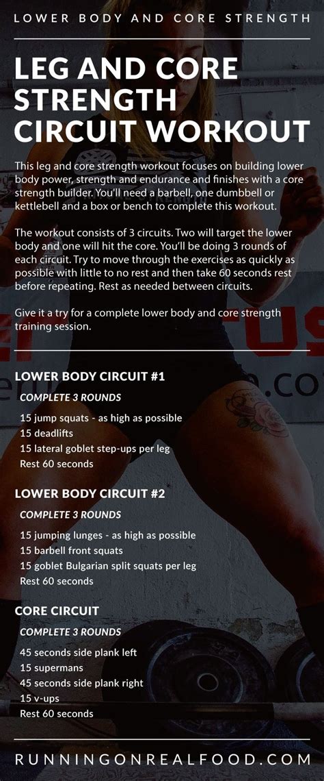 Leg and Core Strength Workout - Running on Real Food Workouts