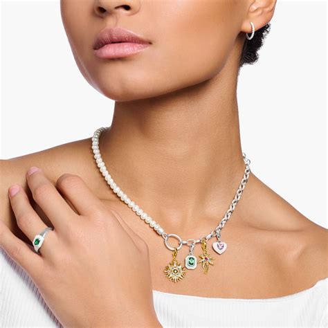 Charm Gold Plated Sun With Colourful Stones Thomas Sabo