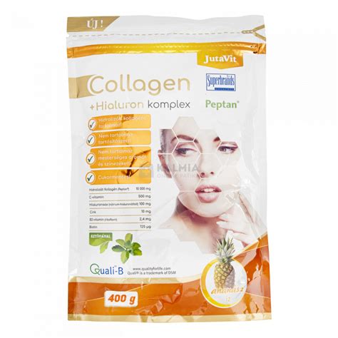 JutaVit Collagen Hialuron Komplex ananász ízű italpor 400