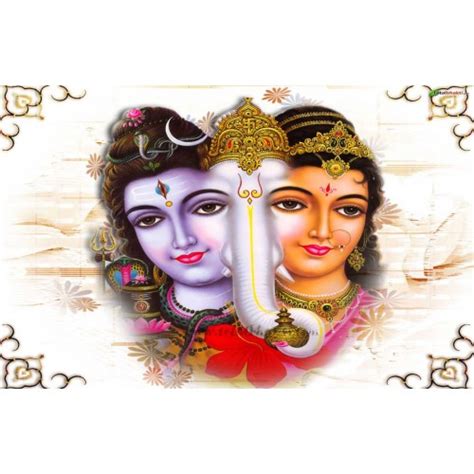 Ganesha with Shiva and Parvati