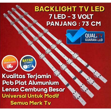 Jual LAMPU BACKLIGHT TV LED 7 KANCING 3 VOLT 40 INCH 43 INCH