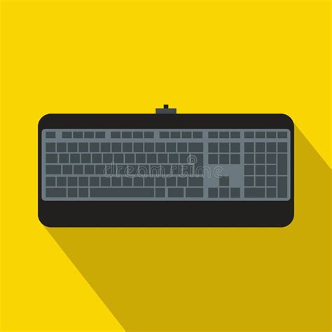 Icono Del Teclado De Ordenador Estilo Plano Stock De Ilustraci N