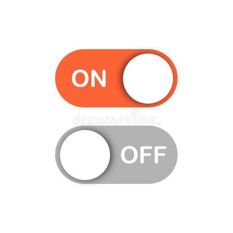 On And Off Toggle Switch Buttons Icon For App And Ui User Interface