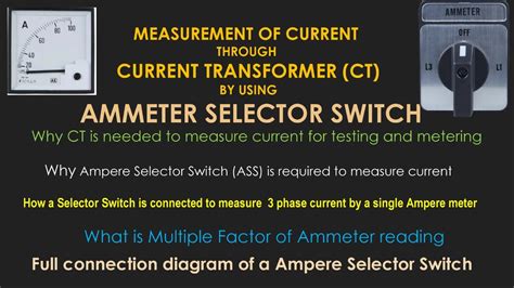 Ammeter Selector Switch Rotary Switch Diagram With 1 Phase 3 Phase CT