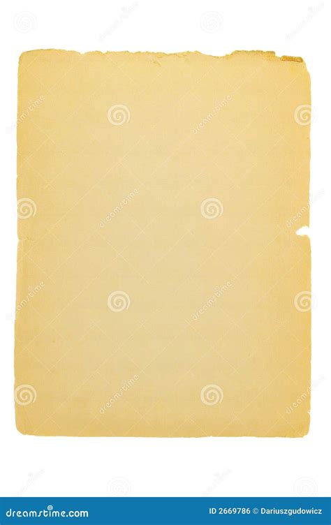 Old Paper Page With Torn Edges Stock Photo - Image of manuscript, rough ...