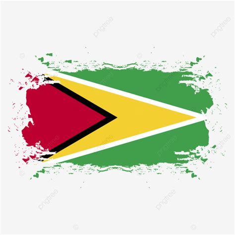 Bandera De Guyana En Trazo De Pincel Vector Libre Y Png PNG Dibujos