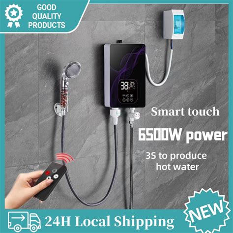 Water Heater Shower 6500w Electric Lcd Touchscreen Instant Water Heater High Quality Shower