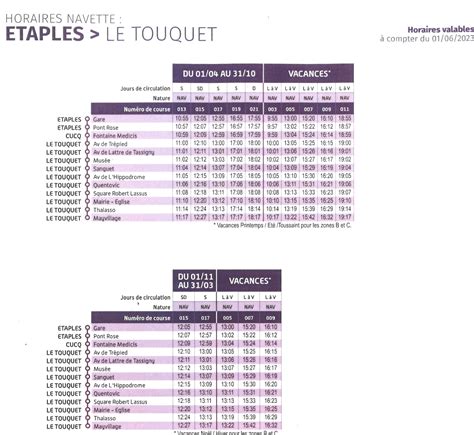 Les Nouveaux Horaires De La Navette Gare Ville Du Touquet Paris