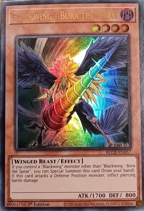 Blackwing Bora The Spear Blcr En Prices Yugioh Battles Of Legend