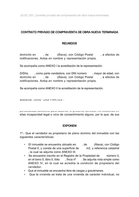 Introducir 97 Imagen Modelo De Contrato Privado De Compraventa De