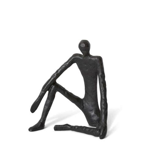 Buy Elme Living 23cm Aluminium Man Sitting Sculpture Home Decorative