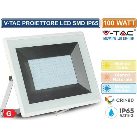 V Tac Vt Faretto Led Smd W Ultrasottile Da Esterno Colore