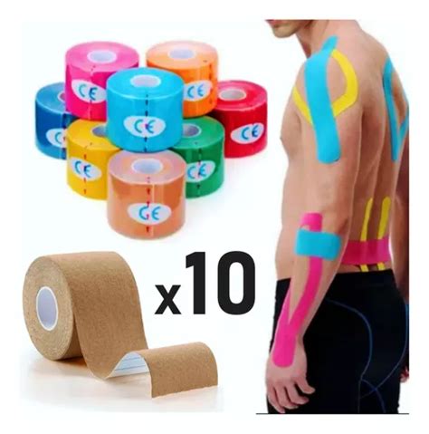 10x Fita Kinesio Bandagem Funcional Tape Elástica Adesiva Frete grátis