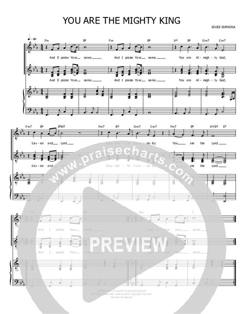 You Are The Mighty King Sheet Music Pdf Vineyard Worship Praisecharts