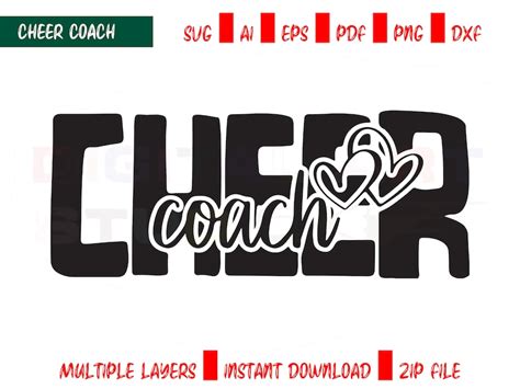 Cheer Coach Svg Cheerleader Coach Svg Cheer Coach Shirt Svg Etsy